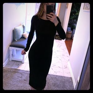 Fashionnova black bodycon dress (size medium)
